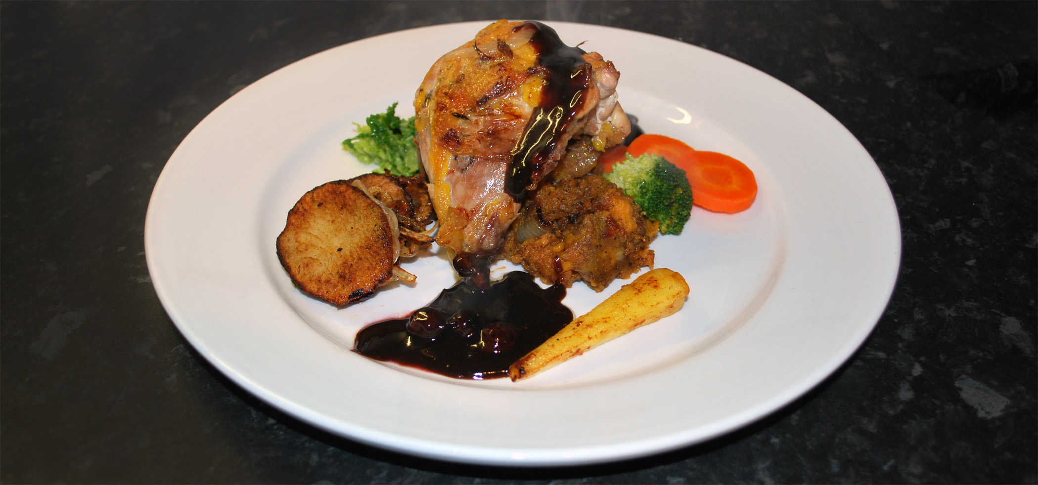 Pheasant with Cranberries & Port