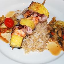 Bacon, Pineapple & Prawn Kebabs