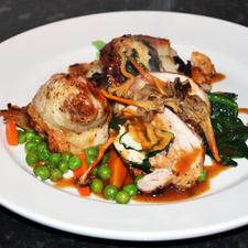 Chicken Leg filled with Wild Mushroom Stuffing 
