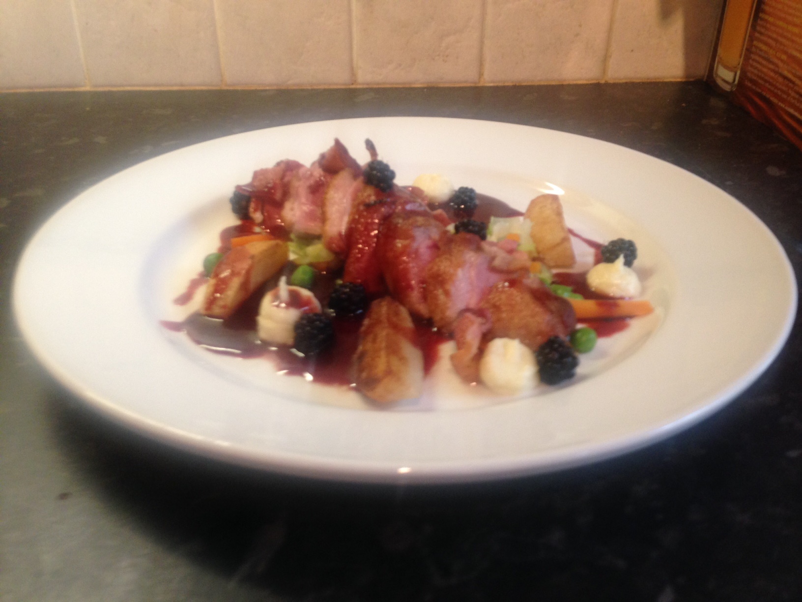 Breast of Duck in Blackberry Sauce